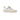 MoEa GEN 1 Cactus White & Aloe veganska sneakers i en kombination av vitt och grönt. Skorna är tillverkade av kaktusskinn. Skorna har en låg profil med snörning framtill med beiga snören. På sidan av skon finns varumärkets logga. Sulan är beige, tjock och räfflad, tillverkad av återvunnet gummi. Färgerna på skorna är för det mestadels vit men med ljusgröna detaljer på sidan, vid snörningen och på hälen.