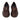 Ett par Rombaut Brown Boccaccio II Loafers. Bruna veganska loafers med präglat krokodil likande äppelskinn och tjock, räfflad TPU-sula. Loafers med en klassisk siluett och rundad tå. En metallisk guld logga på ovandelen. Sulan är chunky med ett grovt mönster. Sedda uppifrån.