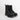 Ett par Vegetarian Shoes svarta eye boots i veganskt skinn, tio hål snörning och svart grov sula.
